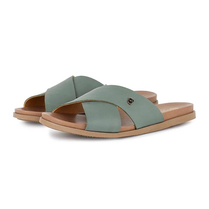 Cengezi : Ladies Leather Sandal in Calamine