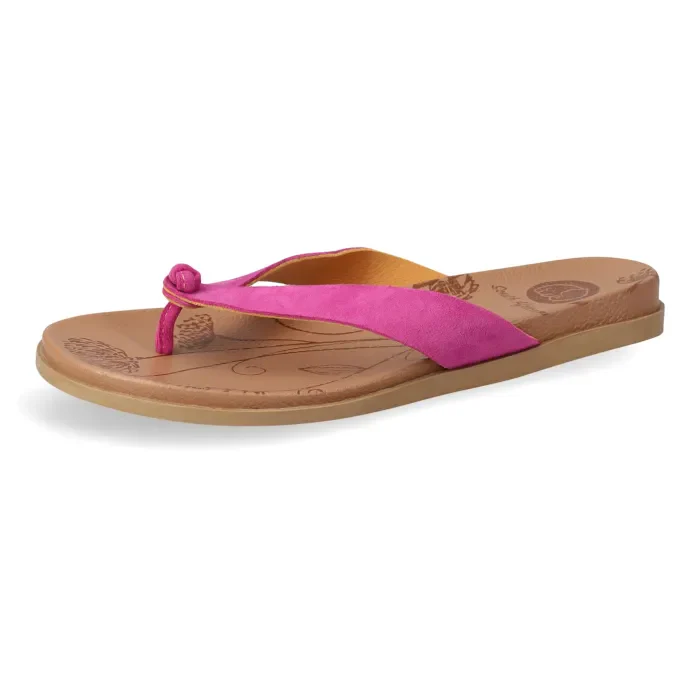 Chakane : Ladies Leather Sandal in Pink - Image 2