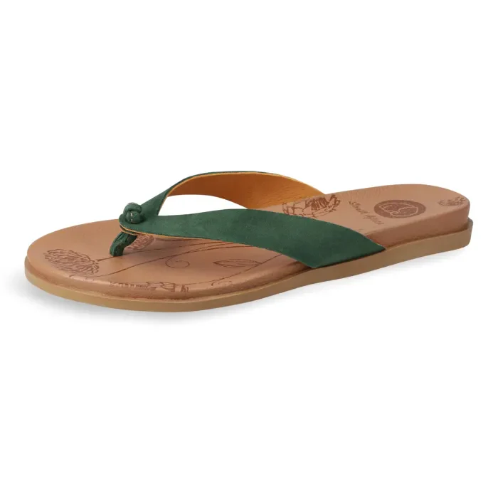 Chakane : Ladies Leather Sandal in Pine - Image 2