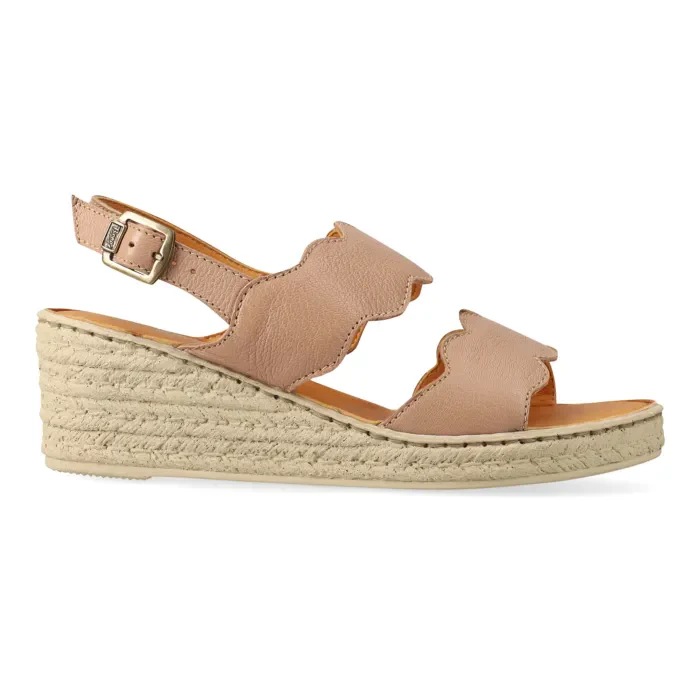 Cocekile : Ladies Leather High-Heel Sandal in Timber - Image 3