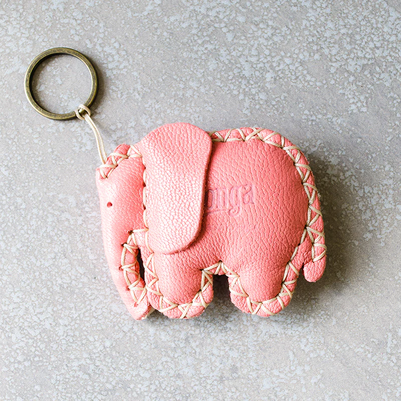 Elephant Key Ring in Assorted Leathers - Image 15