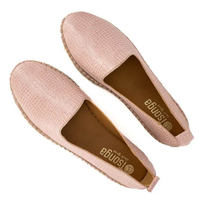 Indzima : Ladies Leather Espadrille Shoe in Foster - Image 4