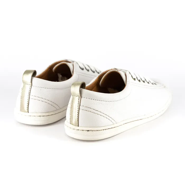 Kaniso : Ladies Leather Sneaker in White Cayak - Image 5