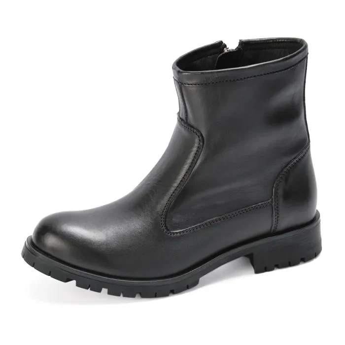 Karima : Ladies Leather Ankle Boot in Black - Image 2
