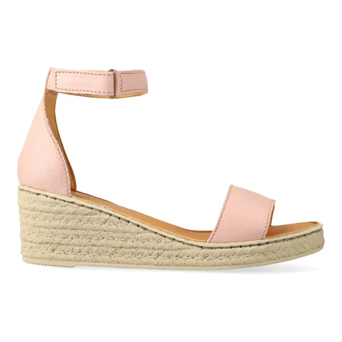 Kekana : Ladies Leather High-Heel Sandal in Pink - Image 3