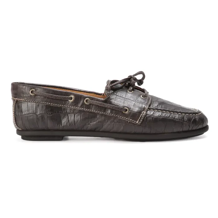 Lagoon : Ladies Leather Mocc in Brown - Image 3