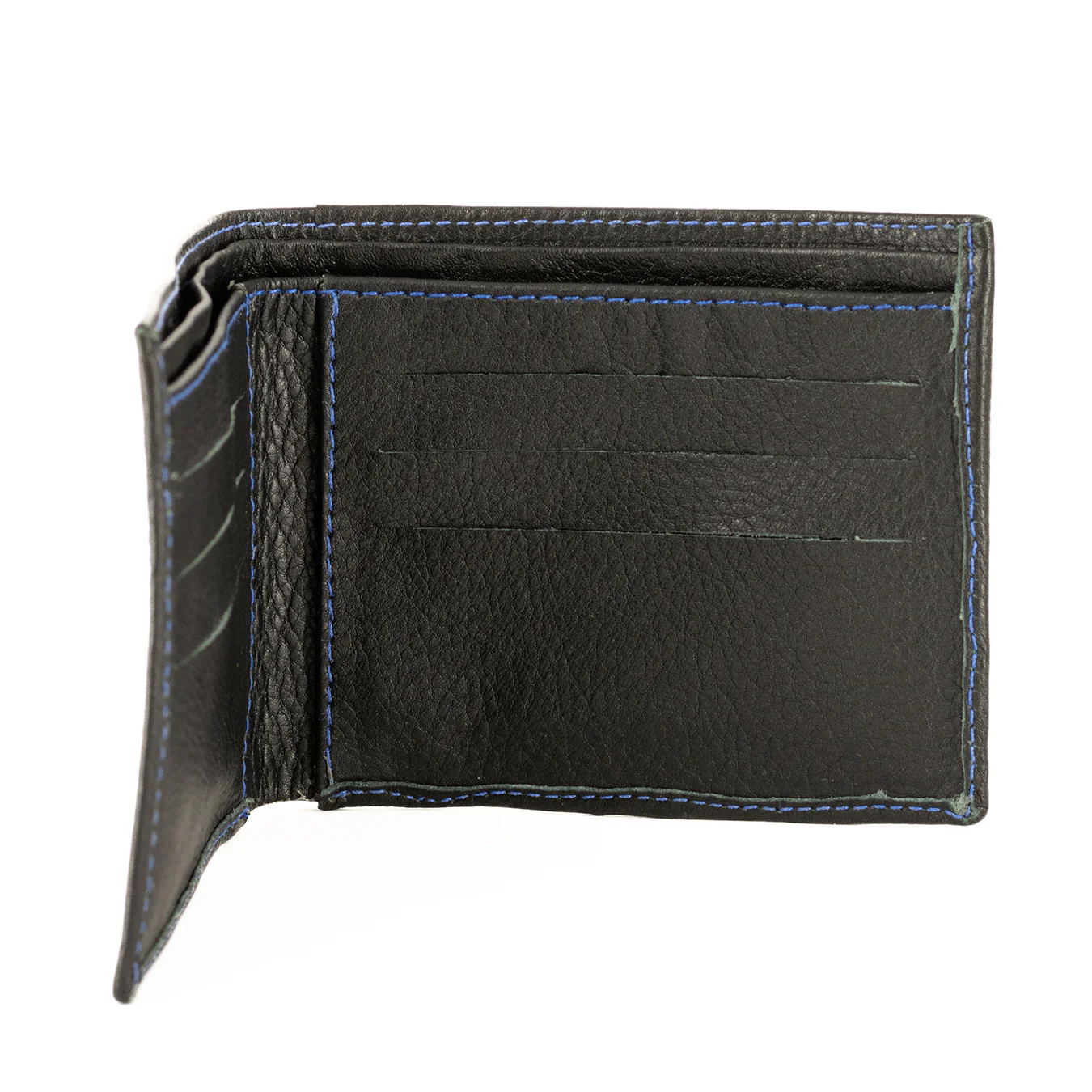Leefa : Mens Leather Wallet in Black Delta - Image 4