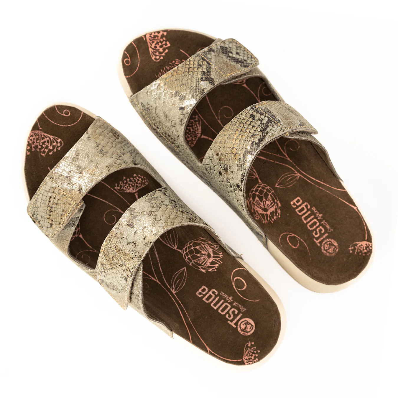 Lesedi : Ladies Leather Sandal in Opal - Image 4