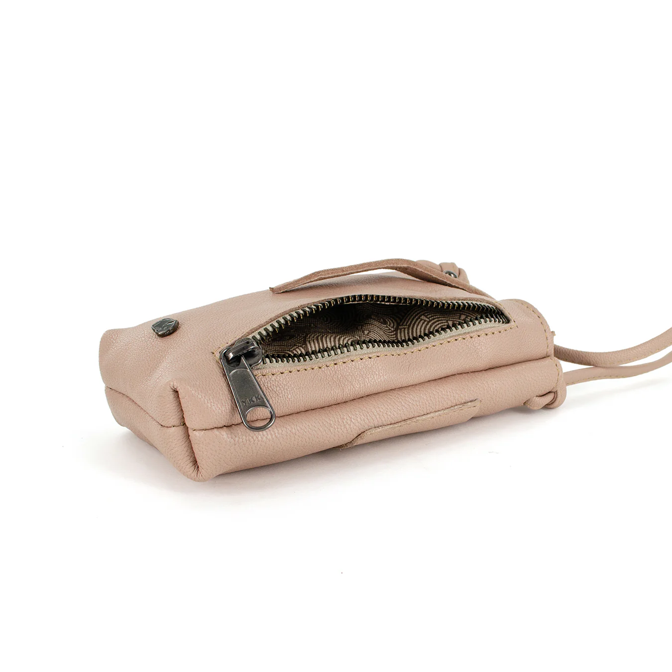 Lulonke : Ladies Leather Crossbody Purse in Rose Cayak - Image 6