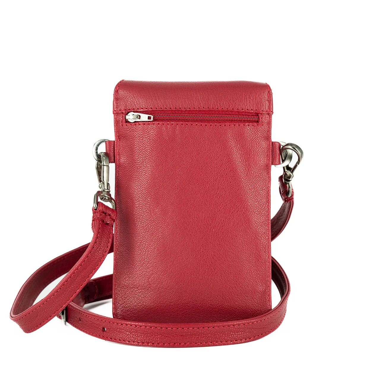 Lupita : Ladies Leather Crossbody Purse in Valentine Cayak - Image 4