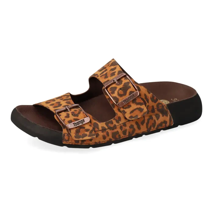 Mabhuda : Ladies Leather Sandal in Spotted Lisoto - Image 2