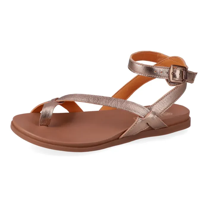 Maloma : Ladies Leather Sandal in Sabbia - Image 2