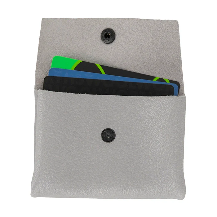 Meiki : Ladies Leather Purse in Grey Mist - Image 2