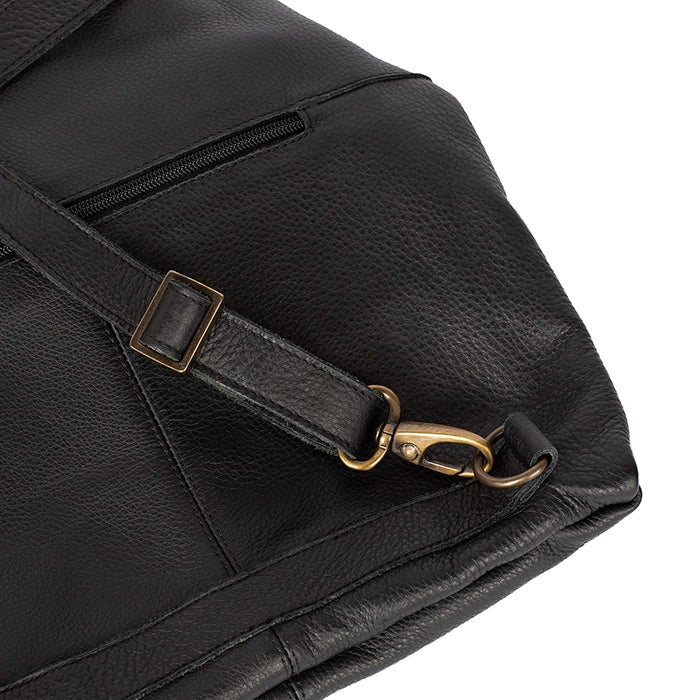 Ncumisa : Leather Backpack in Black Natan - Image 10