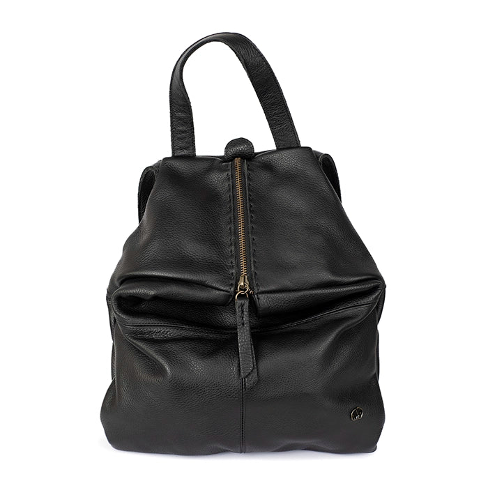 Ncumisa : Leather Backpack in Black Natan - Image 2