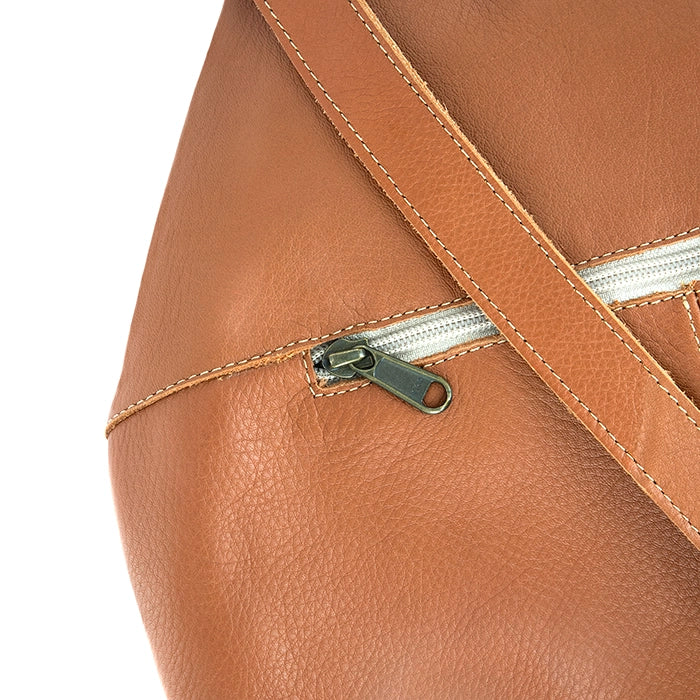 Ncumisa : Leather Backpack in Oak - Image 6