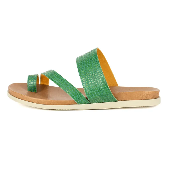 Ningizimu : Ladies Leather Sandal in Golf - Image 3