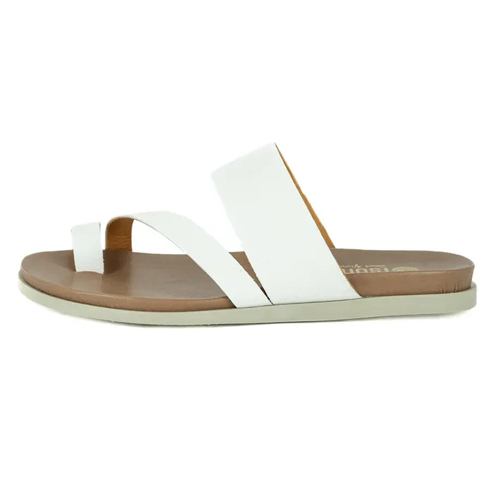Ningizimu : Ladies Leather Sandal in White - Image 4