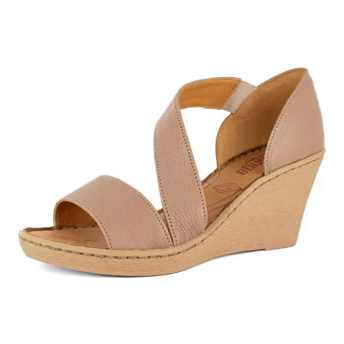 Nompempe : Ladies Leather High-Heel Sandal in Timber - Image 3
