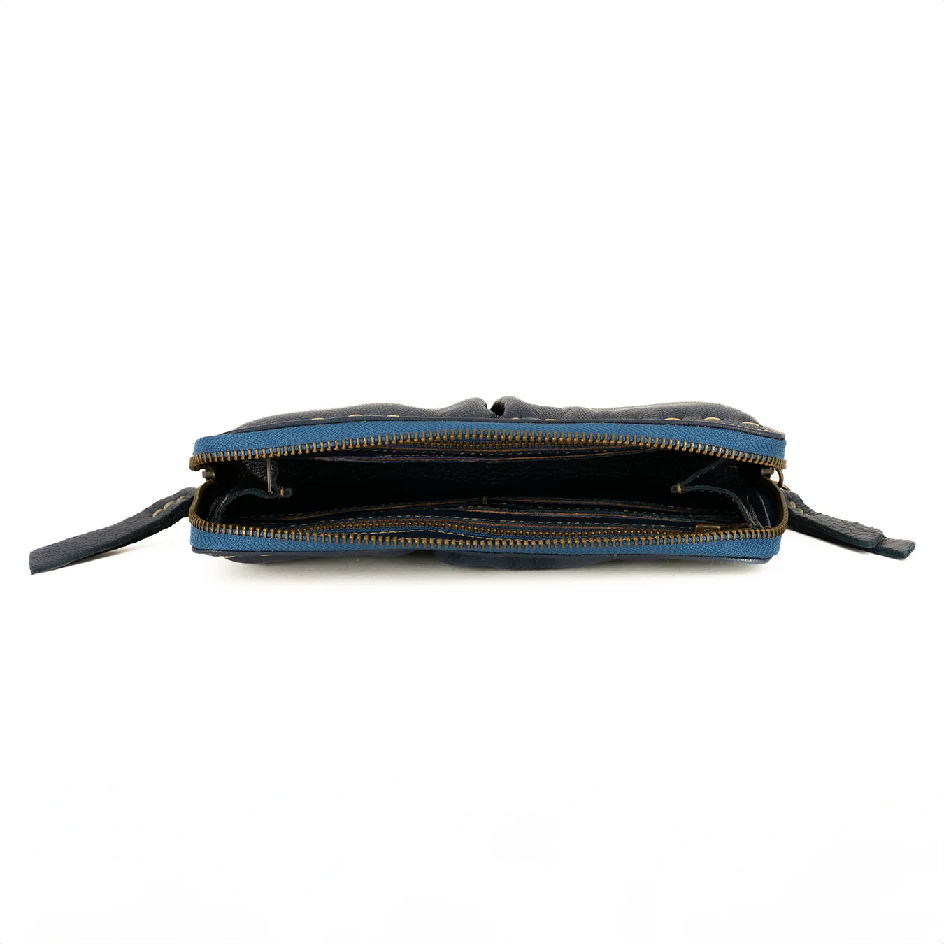 Olwethu : Ladies Leather Clutch Purse in Denim Cayak - Image 6