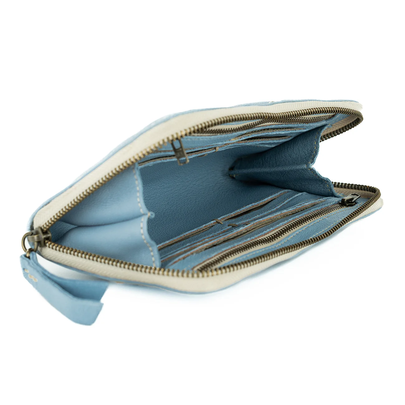 Olwethu : Ladies Leather Clutch Purse in Jeans Cayak - Image 6
