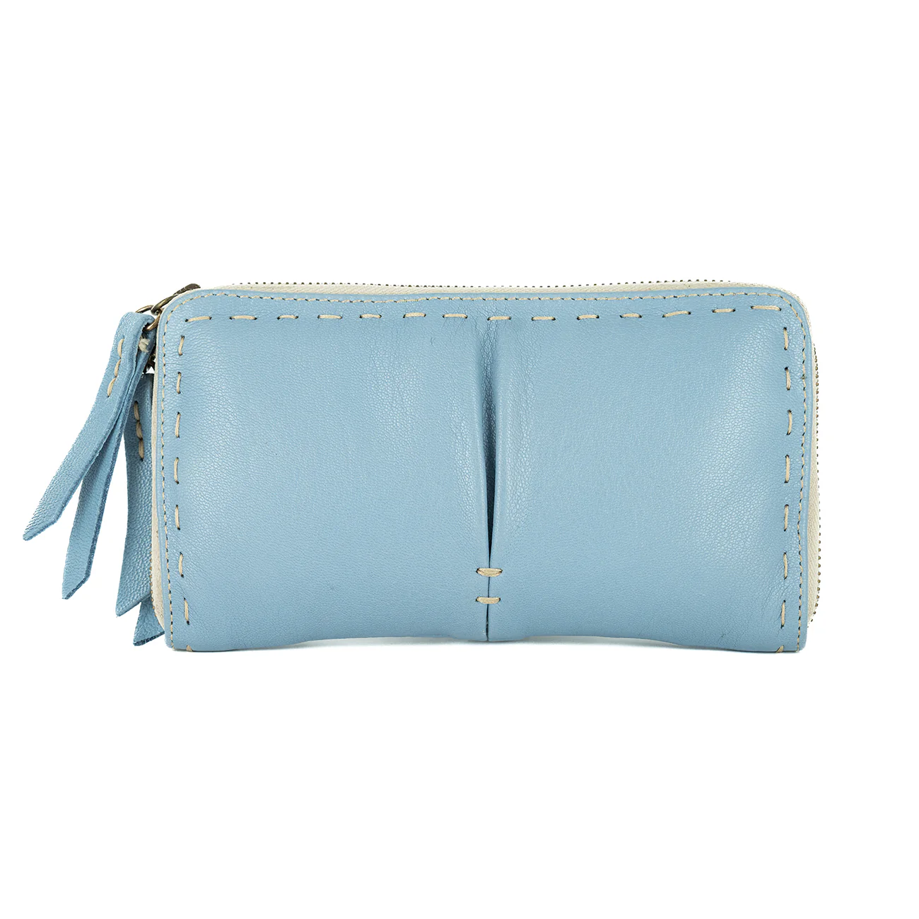 Olwethu : Ladies Leather Clutch Purse in Jeans Cayak - Image 7