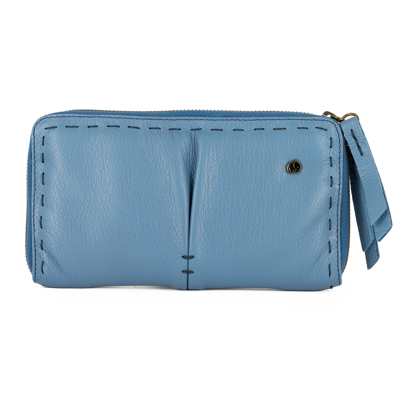 Olwethu : Ladies Leather Clutch Purse in Oceano Cayak - Image 4
