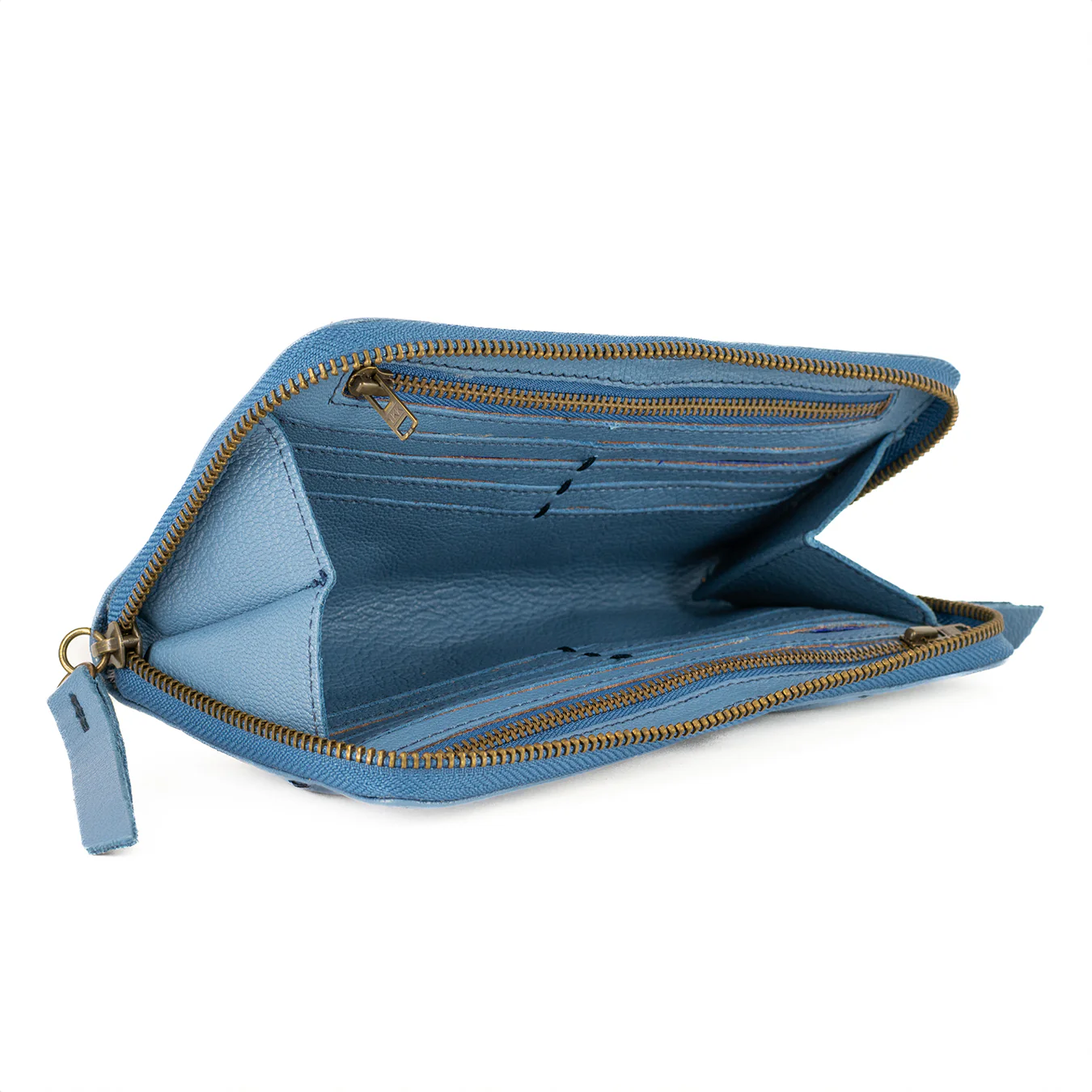 Olwethu : Ladies Leather Clutch Purse in Oceano Cayak - Image 6
