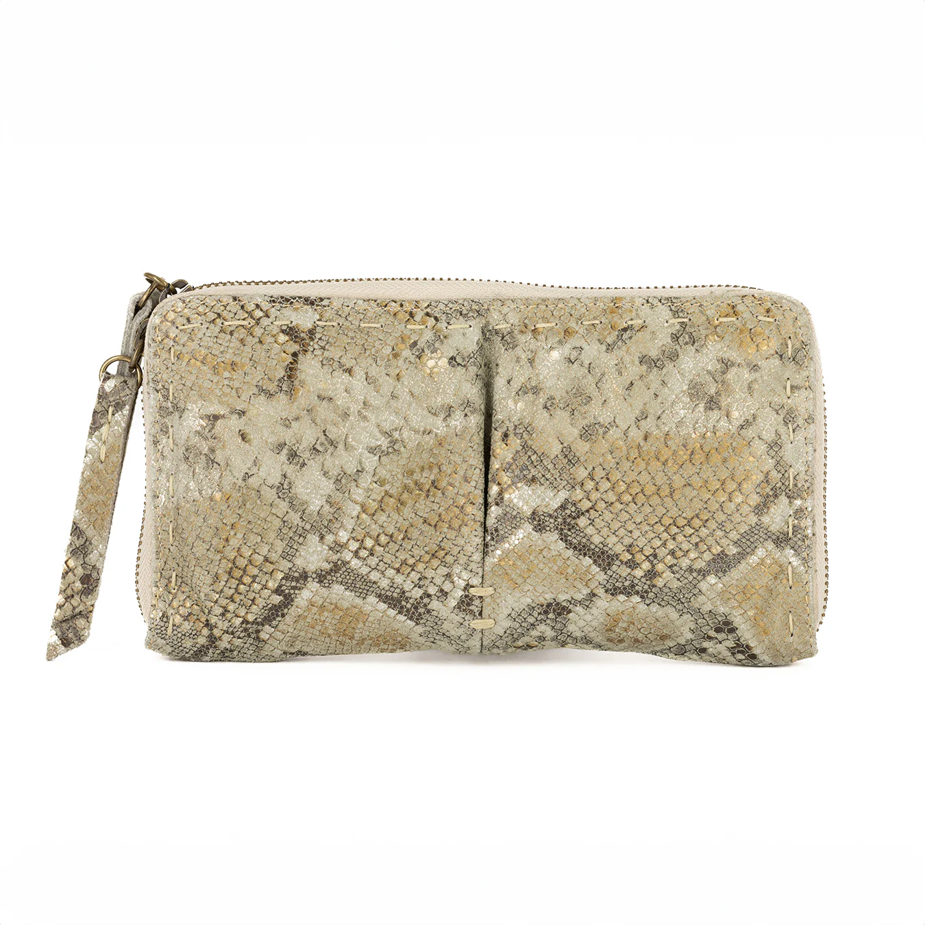 Olwethu : Ladies Leather Clutch Purse in Opal Rockafella - Image 5