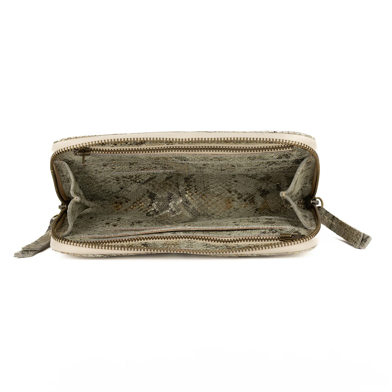 Olwethu : Ladies Leather Clutch Purse in Opal Rockafella - Image 7