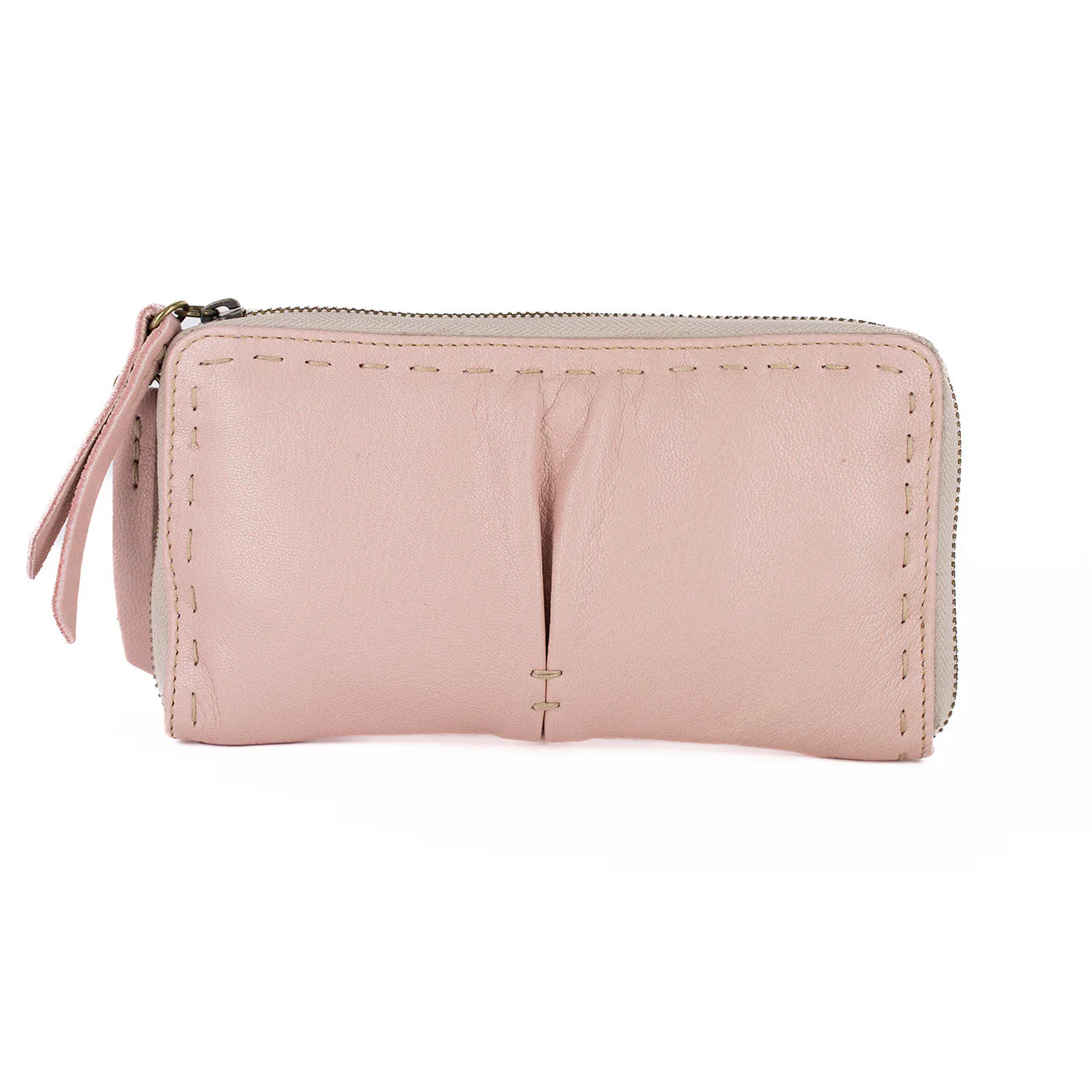 Olwethu : Ladies Leather Clutch Purse in Pink Cayak - Image 3