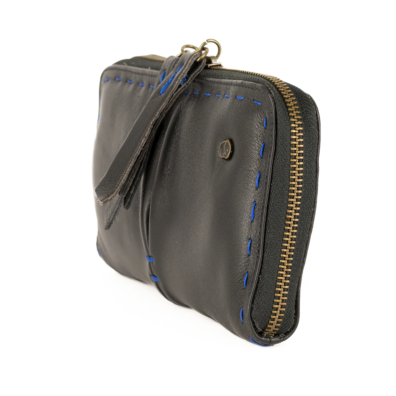 Olwethu : Ladies Leather Clutch Purse in Black Delta - Image 3