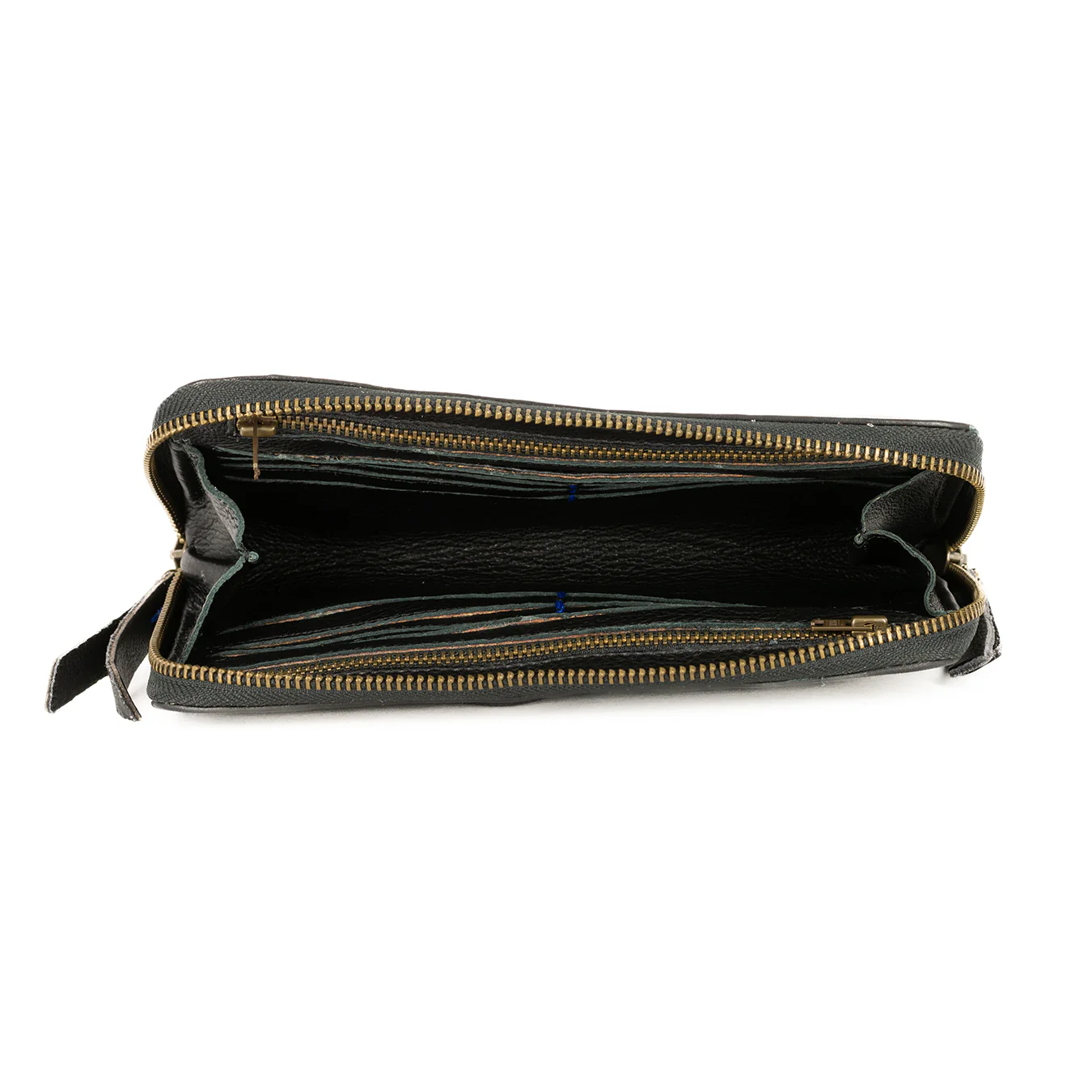 Olwethu : Ladies Leather Clutch Purse in Black Delta - Image 6