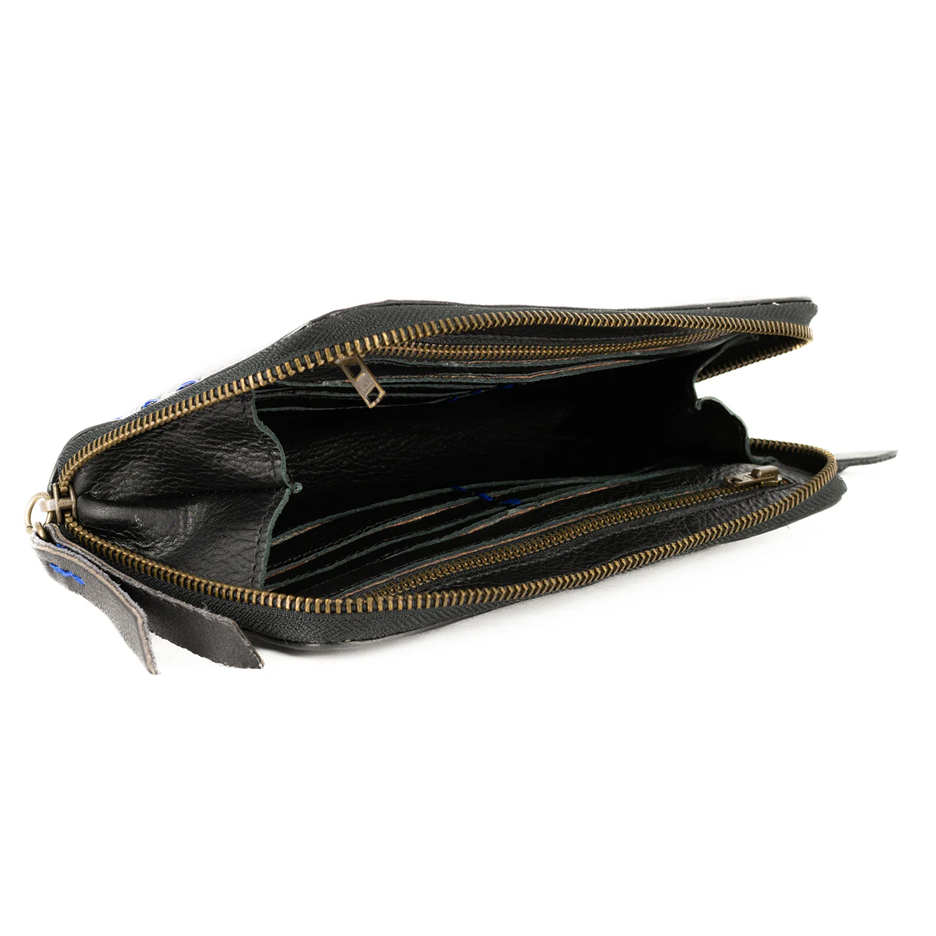Olwethu : Ladies Leather Clutch Purse in Black Delta - Image 7