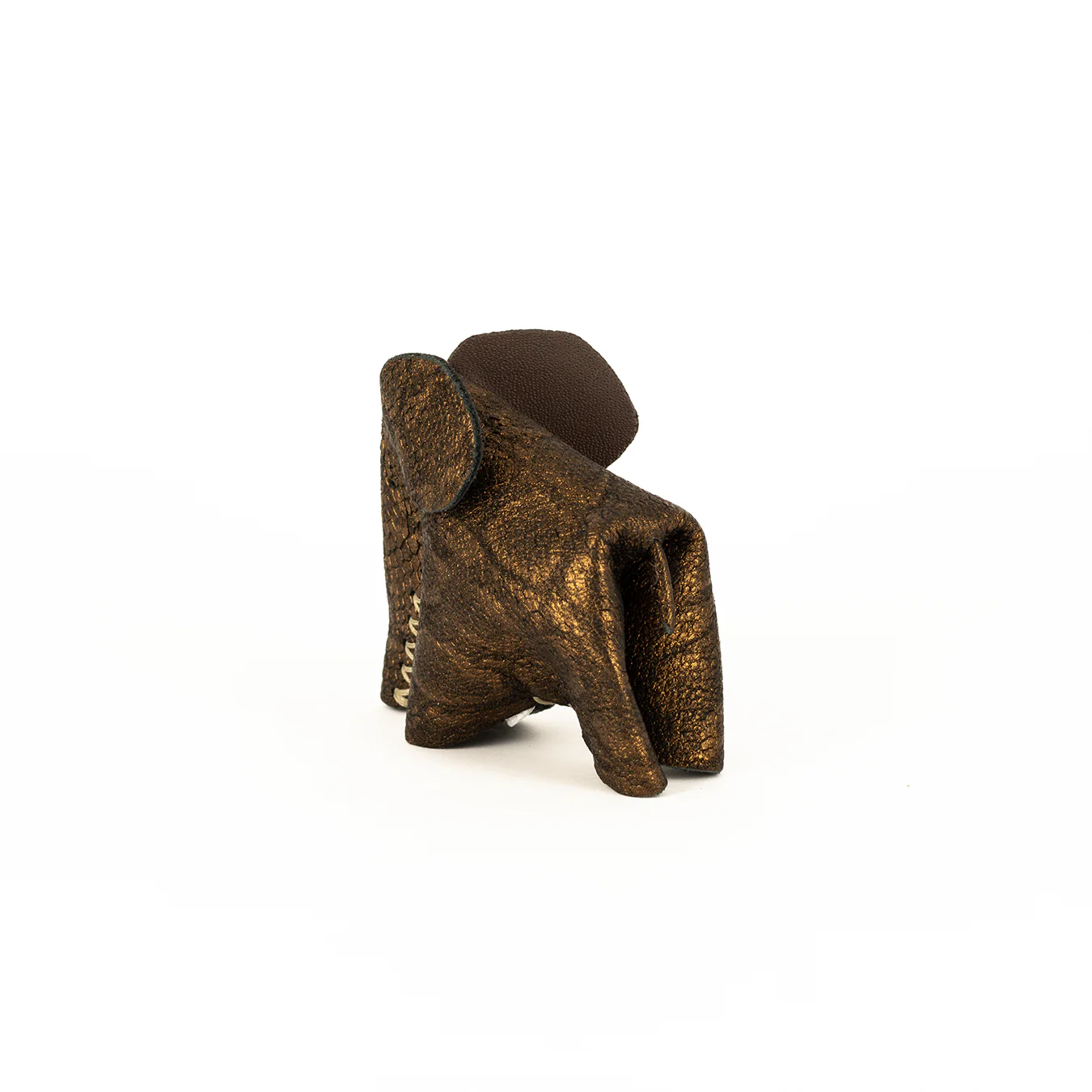 Parva : Small Elephant Family Accessory in Metallic Leather - Image 3