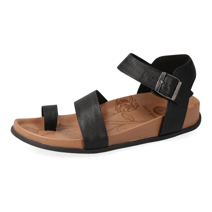 Ragaza : Ladies Leather Sandal in Black - Image 2