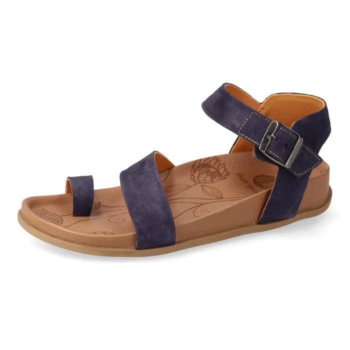 Ragaza : Ladies Leather Sandal in Navy - Image 2