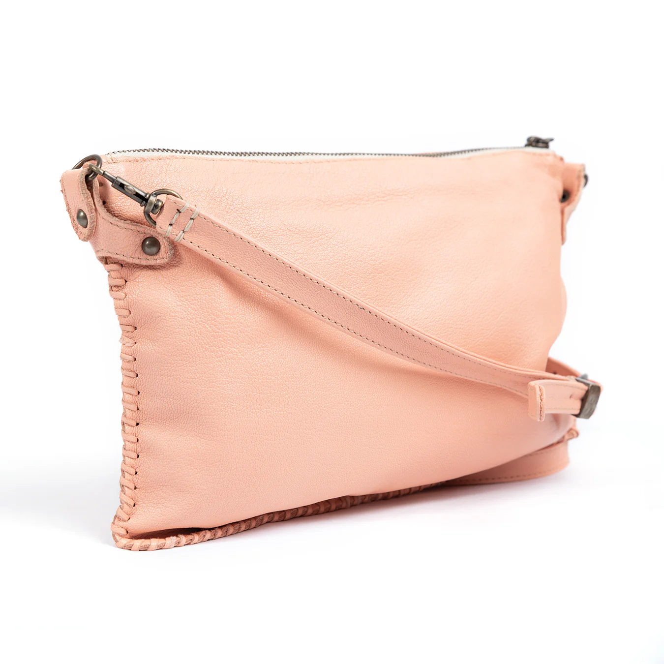 Rantu : Ladies Leather Crossbody Handbag in Papaya - Image 4