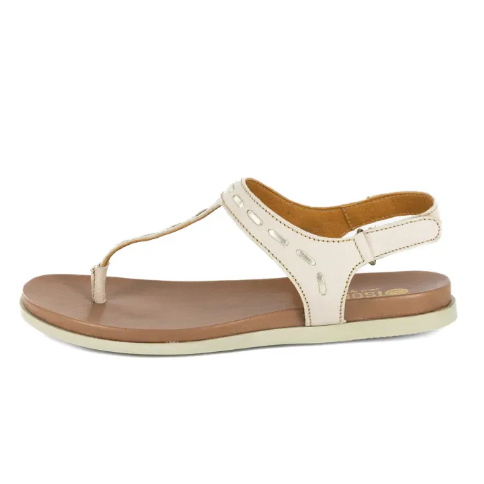 Shamwari : Ladies Leather Sandal in Cream - Image 4