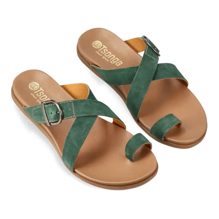 Sigkoti : Ladies Leather Sandal in Pine