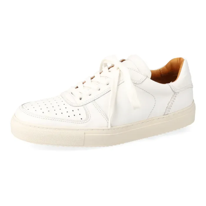 Siphuma : Mens Leather Sneaker in Brilliant White