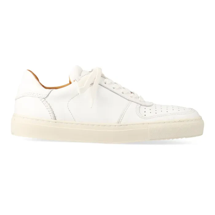 Siphuma : Mens Leather Sneaker in Brilliant White - Image 3
