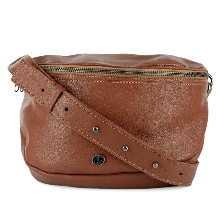 Tshiamo : Ladies Leather Crossbody Handbag in Suede - Image 2