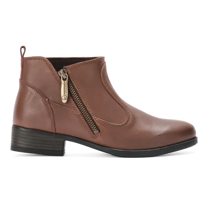 Turkana : Ladies Leather Ankle Boot in Sable - Image 3