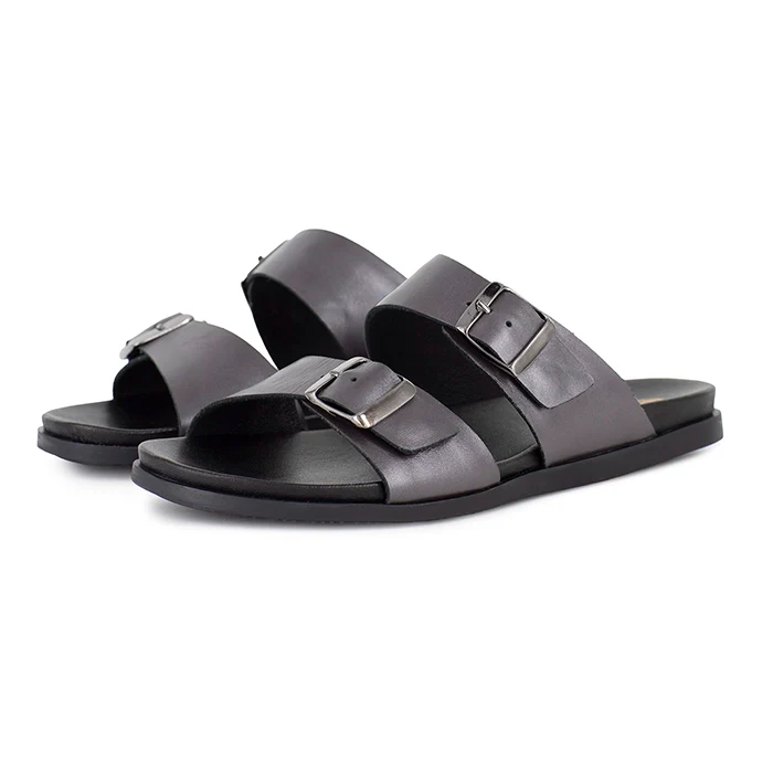 Uhuru : Ladies Leather Sandal in Silver