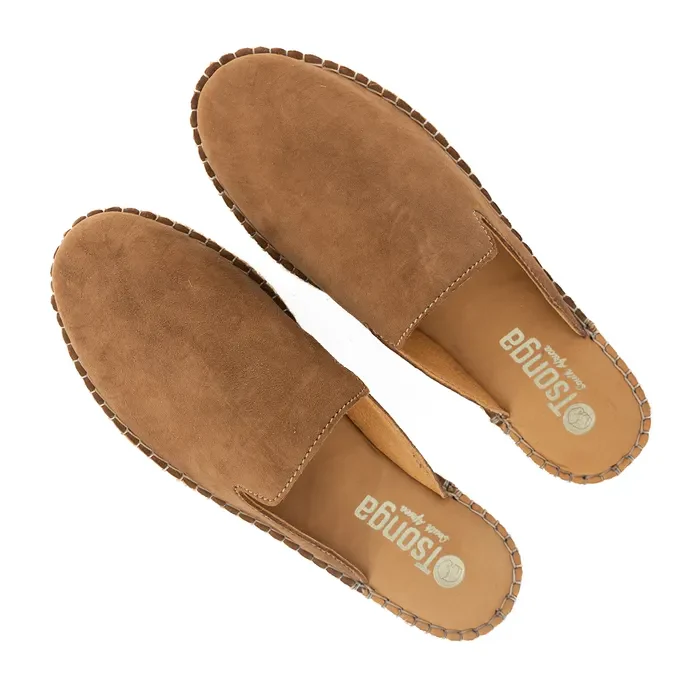 Ukubasa : Ladies Leather Slip-on Espadrille in Donkey - Image 4