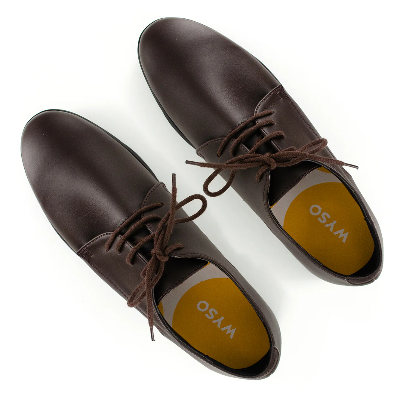WYSO Oregon : Youth/Mens Leather Formal/School Shoe in Choc Ranger (PETA-approved Vegan Bioveg Leather) - Image 5