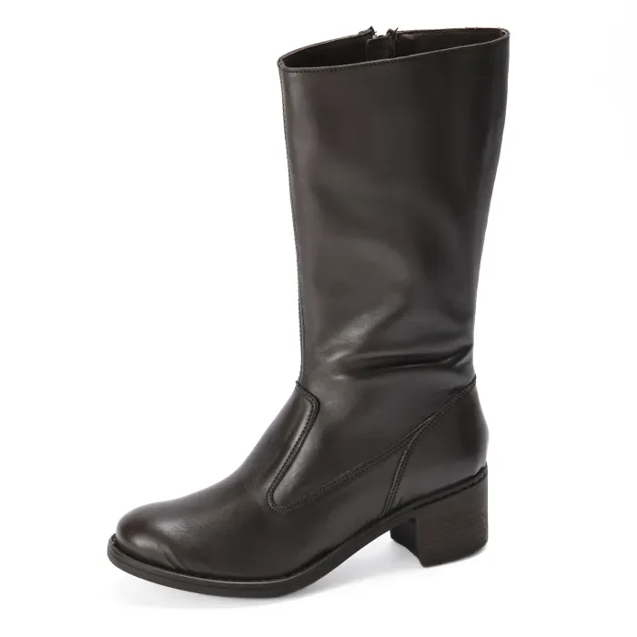 Zambezi : Ladies Leather Boot in Choc - Image 2